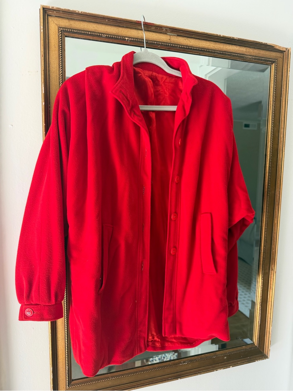 Vintage Kashmiracle Red Women's Small Pea Coat